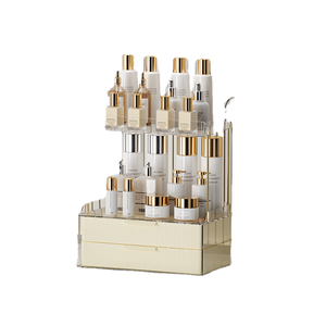 Étagère cosmétique en PET + métal de qualité supérieure | 2 tiroirs | <span class=keywords><strong>Transparent</strong></span>, durable et inodore - Product Image 5