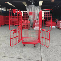 Chariot de stockage industriel pliable et empilable en acier Q235 robuste et personnalisé pour entrepôt
