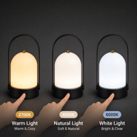 Lanterne LED rechargeable moderne multicolore 800mAh USB à intensité variable avec commande tactile, lampe de chevet, lampe de nuit, camping, extérieur