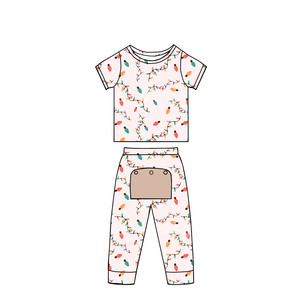 Детская пижама Babylovey из бамбука с двусторонней молнией YKK, комбинезон-слип с коротким рукавом, премиум-класса, для лета - Product Image 3