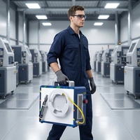 Máquina de Soldadura Láser Portátil QCW Industrial, Soldador de Fibra Portátil para Trabajos de Fabricación de Metales como Acero Inoxidable, Aluminio y Latón