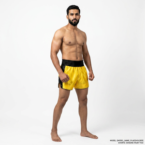 Customized Plus Size Men's Muay Thai Shorts Loose Fit Elastic Waist Sportswear Washed Adult MMA Shorts for Martial Arts - Product Image 1