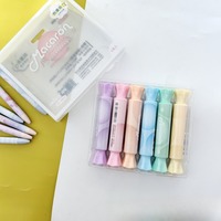 Papeterie scolaire Mini stylo fluorescent à bonbons 6 couleurs bricolage Macaron stylo de marquage et de marquage à double tête