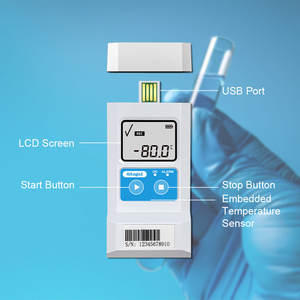 Registrador de Temperatura Ultrabaja -80 ℃    Registrador de Datos de Temperatura para Hielo Seco, para Transporte de Vacunas - Product Image 4