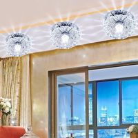 Plafonnier à LED de style moderne avec projecteur en cristal Luminaire encastré pour le salon et la décoration murale Alimentation CA