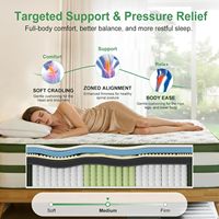 Matelas orthopédique sur mesure pour hôtel, lit double King-size, matelas à ressorts ensachés en latex mélangé extra-large pour un sommeil optimal