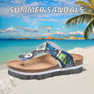Últimas novedades de verano: Sandalias de mujer con pedrería floral, chanclas con clip, de PU, de moda, superventas al por mayor para la playa en otoño. - Product Image 3