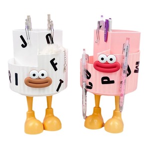 Divertido portalápices giratorio de gran capacidad, caja de almacenamiento de escritorio para estudiantes con particiones, organizador de cosméticos, forma redonda - Product Image 5