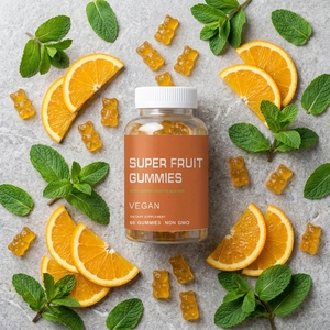 Vente en gros de gommes à mâcher aux fruits super nutritifs à spectre complet, multivitamines, fer, zinc et <span class=keywords><strong>magnésium</strong></span> avec <span class=keywords><strong>spiruline</strong></span> pour une nutrition complète - Product Image 3