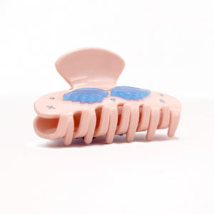 กิ๊บติดผมคุณภาพสูง 8 ซม. ลายดาวสีชมพู ปีกสีฟ้า น่ารัก ผลิตจากอะซิเตท สำหรับอุตสาหกรรมและการค้า รับผลิตตามแบบ กิ๊บติดผมขายส่ง - Product Image 3