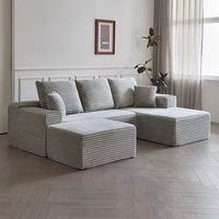 Ensemble de canapés sectionnels inclinables modernes en tissu mousse haute densité, mobilier pratique pour appartement, hôtel et espaces de vie