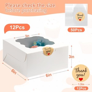 Biscuit <b>box</b> with window, <b>white</b> baking <b>box</b>, suitable for food and snacks, customizable according to demand - Product Image 2
