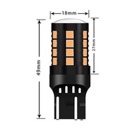 Bombilla LED de Alta Potencia M2 Blanca Ámbar Roja 1157 7440 7443 T20 P21w BAZ15D para Luz de Freno, Luz Diurna con Señal de Giro