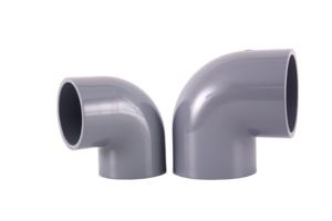 البلاستيك Pvc 90 درجة الكوع مستقيم عبر المحملة <span class=keywords><strong>Upvc</strong></span> موصل لإمدادات المياه السباكة - Product Image 2
