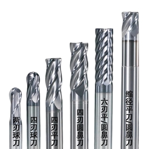Huarui Super <strong>Universal</strong> Solid Carbide Endmill CNC Cutter <strong>Tool</strong> 4 Tin-Coated Square Face Router <strong>Bits</strong> for Metal Milling OEM - Product Image 1