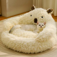 Cama para Mascotas de Piel de Alpaca, la Más Vendida, para el Invierno, Cueva Cálida para Gatos, Cama Sofá para Gatos Gruesa y Altamente Resistente
