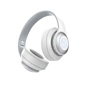 Bluetooth 5.3 Stereo Sound Headphones OEM ANC Noise Cancelling Over Ear Wireless Headphone Headset With LED Light