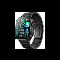 Montre connectée carrée en cuir 2025 avec carte SIM, chargement magnétique, appels 4G indépendants, surveillance de la santé ECG, GPS, réveil, OEM/ODM