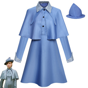 Wizard School Witch Fleur <strong>Isabelle</strong> Delacour Cosplay Costume Beauxbaton Magic Women School Uniform Hat Dress Suit Halloween - Product Image 4