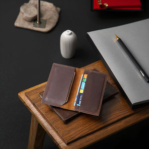 Pour Boshiho personnalisé lin doublé affaires RFID porte-carte hommes court à deux volets en cuir véritable <span class=keywords><strong>portefeuille</strong></span> motif étoile prix usine <span class=keywords><strong>G</strong></span> - Product Image 1