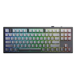 <span class=keywords><strong>Teclado</strong></span> Mecánico AULA S87 PRO con Interruptores Intercambiables en Caliente, Retroiluminación RGB Individual, Inalámbrico Bluetooth, para Juegos, con Botón de Pantalla - Product Image 2