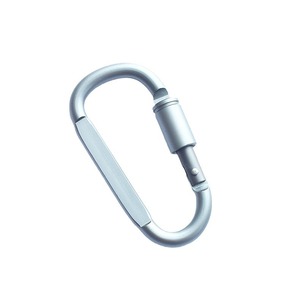 Aluminum Carabiner D Shape With Lock Keychain Outdoor Sports Use - Product Image 5