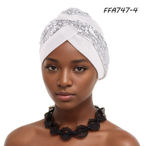 Colección 2025, turbante africano con cuentas, sombrero de fiesta para <span class=keywords><strong>mujer</strong></span>, Auto Gele, Nigeria, escena de playa de negocios para eventos al aire libre - Product Image 6