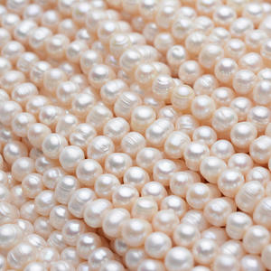 Collar de Perlas de Agua Dulce Blancas de 8-9 mm al por Mayor, Semiterminado, con Fuerte Brillo Circular, Estilo Casual y Micro - Product Image 2