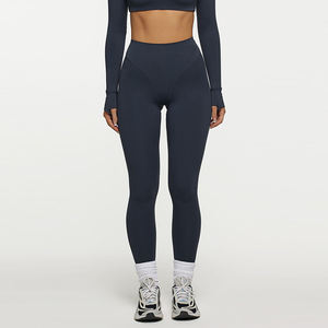 Leggings de gymnastique taille haute, vêtements de fitness actifs pleine longueur, pantalons de yoga en nylon souple, collants de fitness actifs - Product Image 3