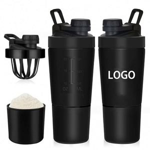 New Design Double <b>Wall</b> Vacuum Insulated Stainless Steel Shaker Bottle Gym Protein Shaker for Fitness and Sports Drinking - Product Image 1