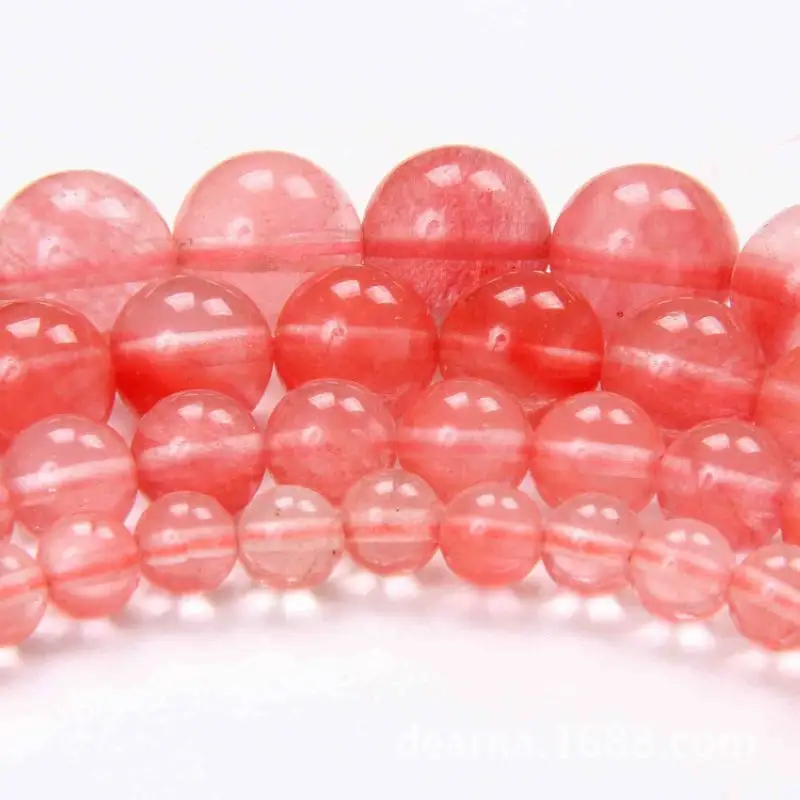 4mm 6mm 8mm 10mm 12mm Cherry quartz beads making mala beads