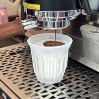 Vaisselle en verre pour restaurant, 90 ml, 130 ml, 160 ml, 200 ml, verre trempé transparent à paroi simple, résistant à la chaleur, motif logo vintage, tasses à café et à thé