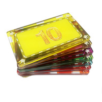 Jetons de jeu ronds en acrylique personnalisés imprimés pour les divertissements de fête
