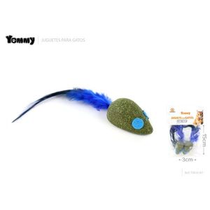 Ratón de hierba gatera Yommy de 15 cm, juguete interactivo para gatos - Product Image 1