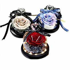Cúpula <span class=keywords><strong>de</strong></span> Cristal en Forma <span class=keywords><strong>de</strong></span> Corazón con Rosa, Producto Terminado, Corazón Color Durazno, Rosa para el Día <span class=keywords><strong>de</strong></span> San Valentín, Regalo Creativo Personalizable - Product Image 5