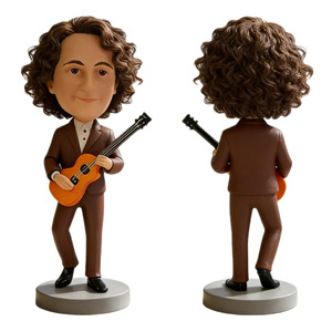 Figurine musicale en pose de guitariste, décoration créative de bureau, figurine de salon intérieur en résine synthétique, cadeau - Product Image 3