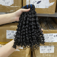 Mèches de cheveux humains vierges bouclés Pixie, cuticules alignées, tissage de cheveux vietnamiens, peuvent être teintes, décolorées, permanentées