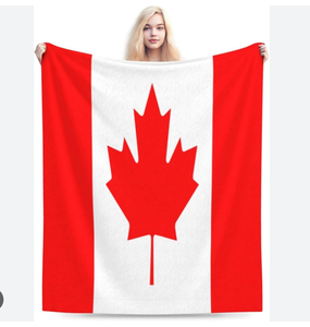 Nouvelle couverture en flanelle avec drapeau du Canada, pour canapé, lit, décoration intérieure, drapeau national, voyage, match de football mondial, couverture de célébration - Product Image 1