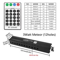 Kit de lumière à fibres optiques à effet de météores 3W 12 trous, moteur de lumière LED avec télécommande RF pour plafond étoilé