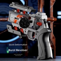 Mecha transformable pour enfants, pistolet revolver, balles en mousse souple, jouet de tir interactif, plus de 14 ans