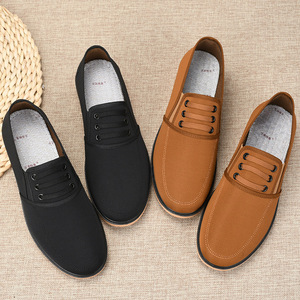 Chaussures de marche pour hommes tendance, antidérapantes, à semelle extérieure en caoutchouc, à enfiler, avec empeigne en similicuir, semelle intermédiaire en PVC et doublure en peluche pour le printemps et l'été - Product Image 5