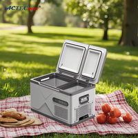 Réfrigérateur de Camion à Double Température et Commande Unique AC.684.165 30L 40L 50L, Congélateur de Voiture 12V 24V 100-250V, Glacière de Camping