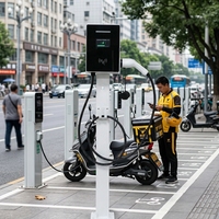 Borne de recharge rapide DC intelligente pour véhicules à 2 et 3 roues – Chargeur EV durable et résistant aux intempéries pour vélos électriques et motos électriques