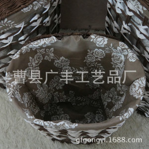 Cesta de Almacenamiento Redonda de Ratán, Color Marrón Claro, Ecológica, Organizador de Ropa, Tipo Vertical, Condado de Cao, Shandong - Product Image 2