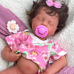 ตุ๊กตาซิลิโคนรีบอร์นแบบใสเป็นมิตรกับสิ่งแวดล้อม งานแฮนด์เมด เด็กแรกเกิดชาย/หญิง เปิดปากได้ สำหรับฝึกการให้นม พร้อมผม เป็นมิตรกับสิ่งแวดล้อม - Product Image 2