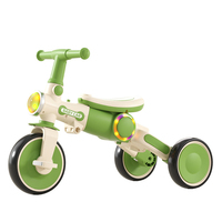 Poussette Bébé Pliable avec Pare-Soleil, Roues d'Apprentissage, Cadre en Acier, 3 Roues Stables, Jouet à Pédaler, Capacité de Charge 20KG, 6 Mois-3 Ans