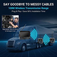 Système de caméra de recul sans fil 7/9/10 pouces avec moniteur HD pour camions et camping-cars
