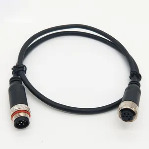 IP67 Waterdichte Mannelijke Vrouwelijke M12 6Pins Aviation Plug Sensor Connector Kabel