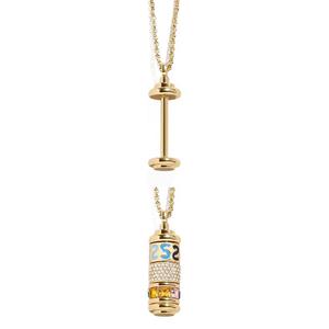 Colgante de Cobre Chapado en Oro con Cuentas <span class=keywords><strong>y</strong></span> Letras Iniciales A-Z de las Doce Constelaciones, Diseño Trébol, Personalizado <span class=keywords><strong>y</strong></span> Moderno para Mujer - Product Image 5