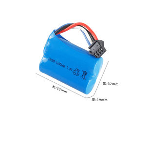 התאמה אישית אישית של תא סוללת ליתיום-יון 18500 3.7v 1100mah 1400 7.4 נטענת v 11.1v v חבילת סוללת 14.8v l-ion - Product Image 5